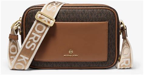 michael kors maeve large logo and faux leather crossbody bag|michael kors maeve.